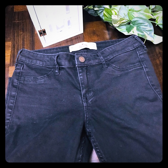 Girls Hollister Black Jean Legging Sz 1 Lg - Picture 1 of 4